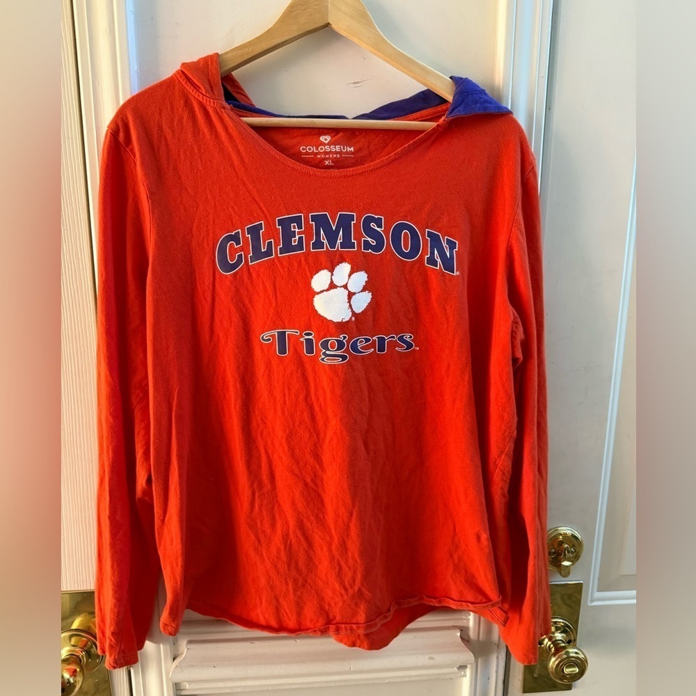 Colosseum Orange Clemson Tigers Catalina Hoodie Long Sleeve Athletic T-Shirt